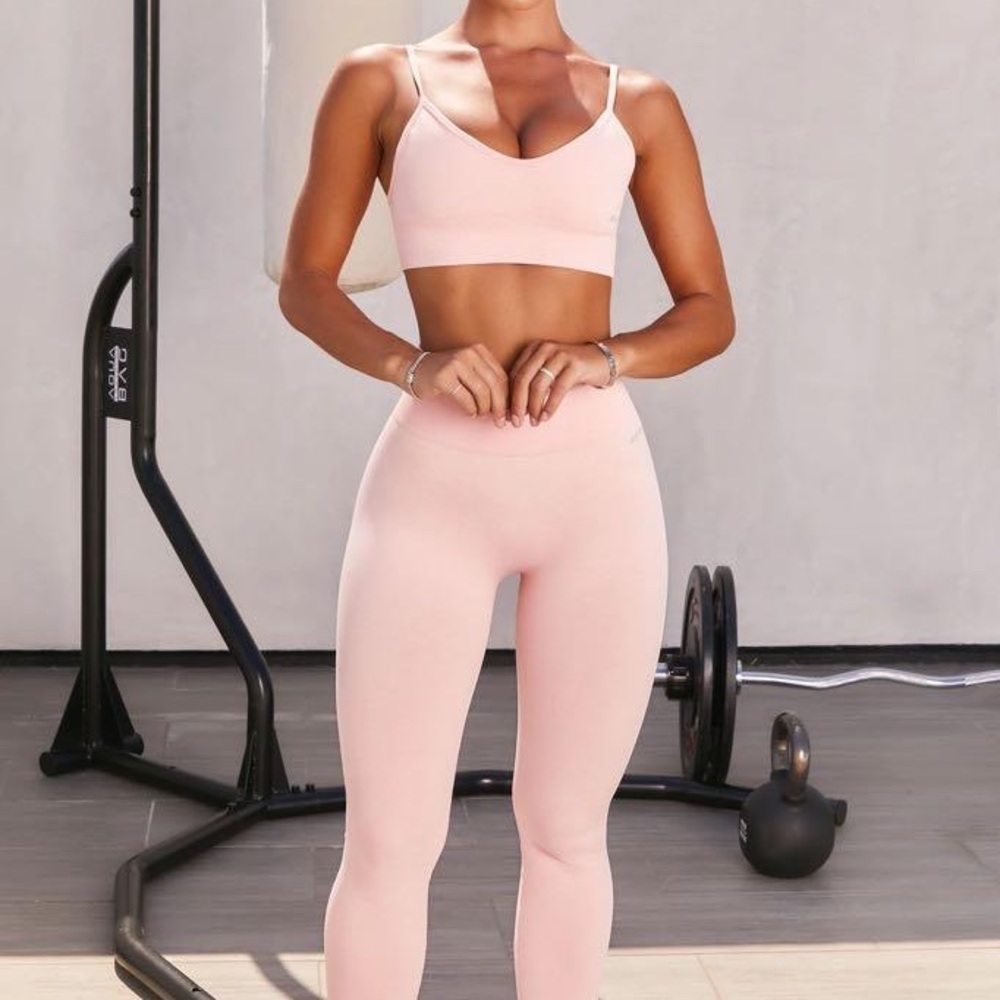 Bo and tee set athletic - baby pink